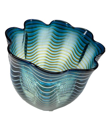 Dale Chihuly Glass Teal Seaform Persian Basket Mar 27 2022