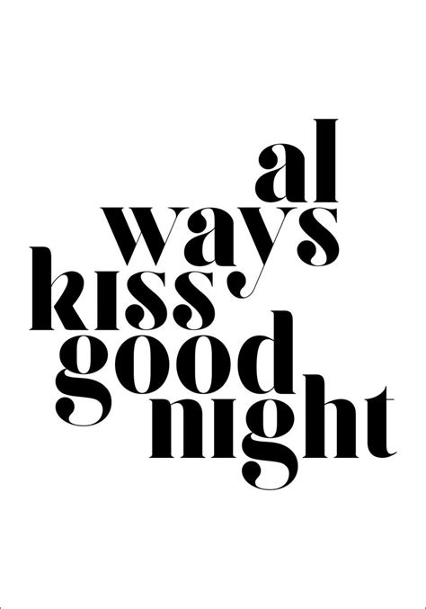 Hier Always Kiss Good Night Poster Kaufen Bgastorede
