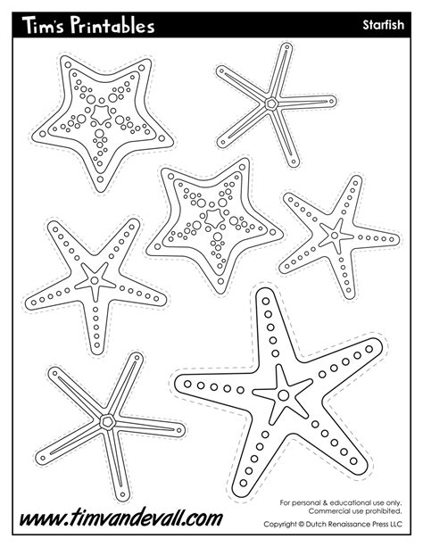 From bunting to envelopes to holiday shapes, there's something for every project. Starfish Template | Sea Star Templates for Preschool Art
