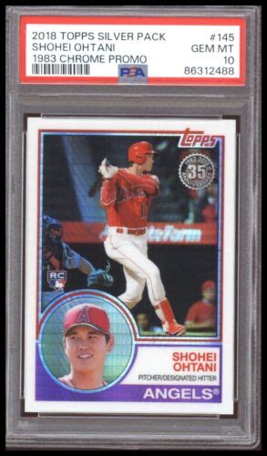 Topps Silver Pack Shohei Ohtani Rookie Rc Psa Gem Mint