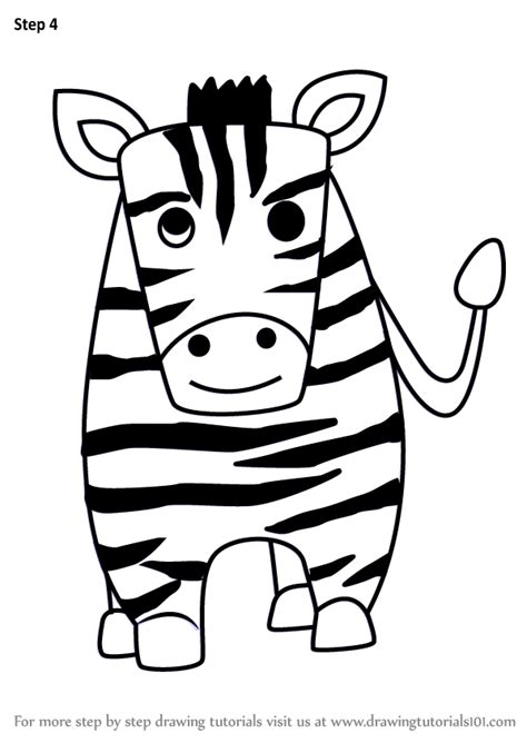 365 daily things to draw, step by step! Learn How to Draw a Zebra for Kids (Animals for Kids) Step ...