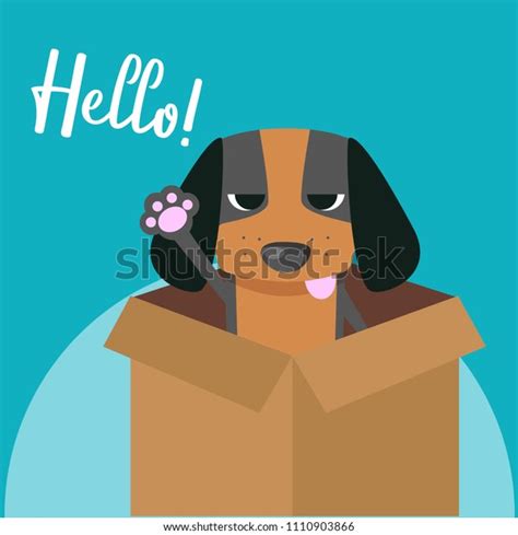 Cute Dog Say Hello Stock Vector Royalty Free 1110903866 Shutterstock