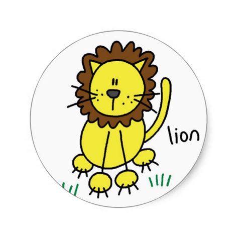 Lion Stick Figure Stickers Sticker Zazzle Stick Figures Stick