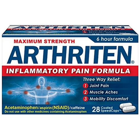 Arthriten Inflammatory Pain Formula Caplets 28 Count