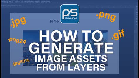 Photoshop Basic Tutorial How To Generate Assets From Layers Youtube
