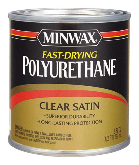 Minwax Satin Clear Fast Drying Polyurethane 05 Pt Vshe217976 23000
