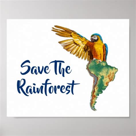 Save The Rainforest Poster