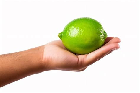 Premium Ai Image A Person Holding A Lime In Their Hand