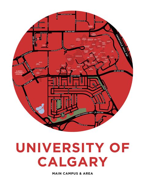 University Of Calgary Map Print Jelly Brothers