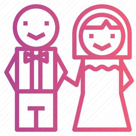 Bride Couple Groom Love Romantic Wedding Icon