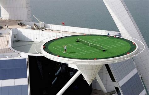 Amazing Worlds Tour Most Amazing Rooftop Tennis Court In Dubai