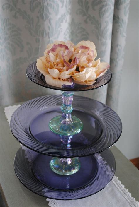 Purple Passion Unique Cupcake Stand By Glassmenageriedesign Unique