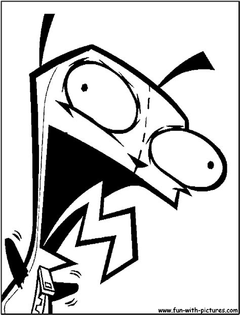 Invader Zim Gir Coloring Pages To Print Coloring Home
