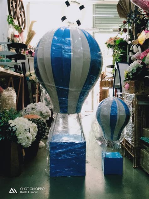 Props Hot Air Balloon Decoration Blue Rental Your Diy Project Rental