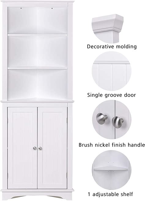 Wholesale Spirich Home Tall Corner Cabinet With Two Doors And Three