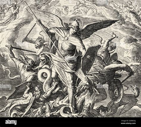 The Archangel Saint Michael Defeats The Dragon Of The Seven Heads