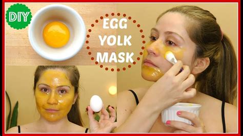 dry skin facial mask with egg yolk honey and almond oil for remove acne acne marks and skin