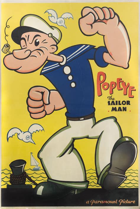 Popeye The Sailor Man 1934 Stock Poster Us Original Film Posters
