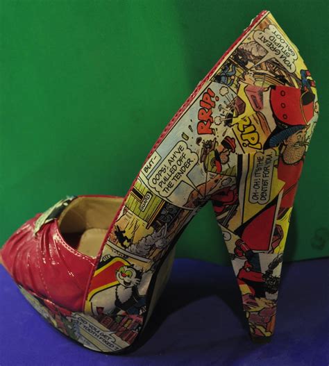 Comic Book Heels · How To Make A Pair Of Decoupage Shoes
