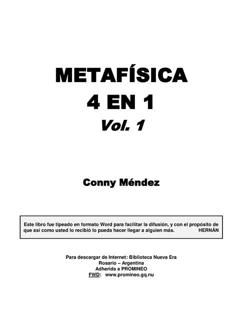Conny mendez metafisica en vol y pdf PDFDrive METAFÍSICA EN Vol Conny