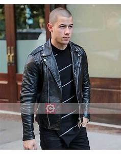 Buy Nick Jonas Leather Jacket Black Biker Jacket Men 39 S