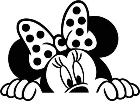 Minnie Mouse Peeking Svg Minnie Mouse Face Svg Disney Svg Etsy