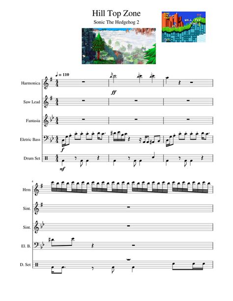 Hill Top Zone Sonic The Hedgehog 2 Sheet Music For Flute Saxophone