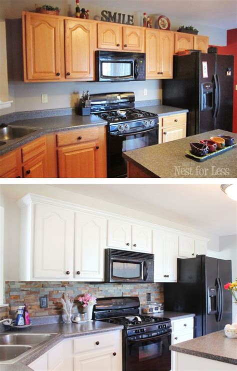Painted Kitchen Cabinets Before After Anipinan Kitchen