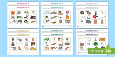 10 activities sheets per sound. Sound Sort, Cut and Glue Worksheet Pack | s,a,t,p,i,n