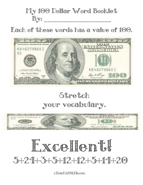 Dollar Words That Equal 100