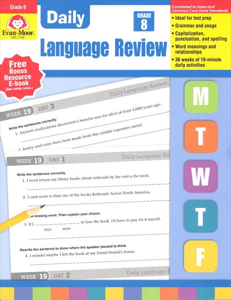 Daily Language Review Grade 8 Common Core Edition Evan Moor