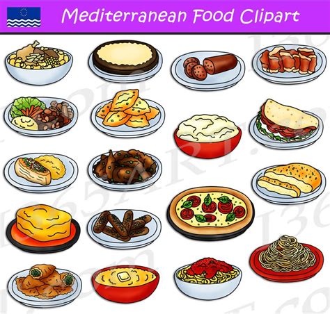 Mediterranean Food Clipart Set Download Clipart 4 School Food