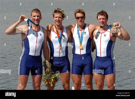 Rowing Athens Olympic Games Men S Fours Final Stock Photo Alamy