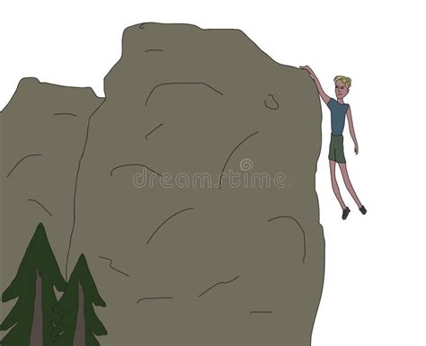 Man Falling Off Cliff Cartoon