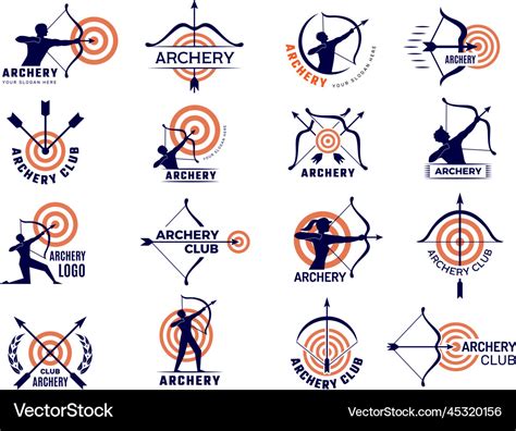 Sport Archer Business Logo For Archery Club Vector Image