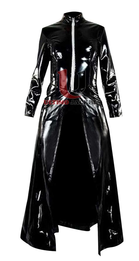 Matrix Reloaded Trinity Carrie Anne Moss Leather Coat Leather Coat