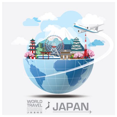 World Travel With Global Travel Creative Vector Design 01