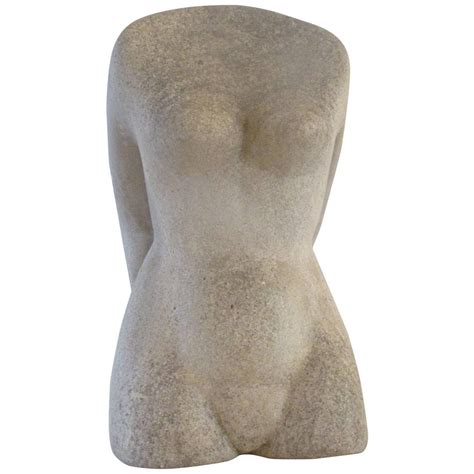 American Modernist Carved Stone Female Torso Sculpture At 1stDibs