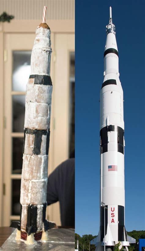 A 1109 Scale Model Of The Saturn V Rocket Made Of