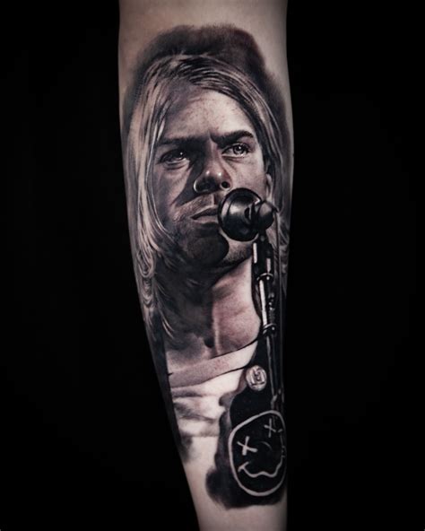 Kurt Cobain Portrait Tattoo Portrait Tattoo Tattoos Kurt Cobain Tattoo