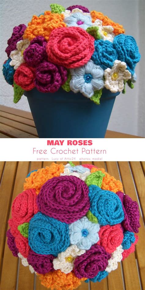 Crocheted Rose Ideas And Free Patterns Free Crochet Rose Pattern