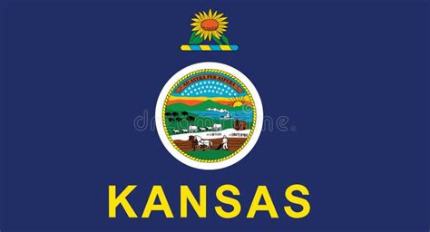 Kansas Official State Flag Stock Illustrations 180 Kansas Official