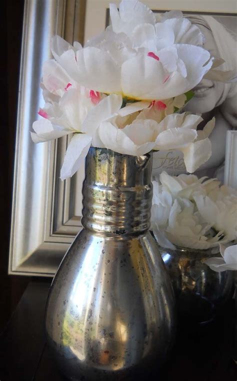 Items Similar To Faux Mercury Blue Glass Vase On Etsy