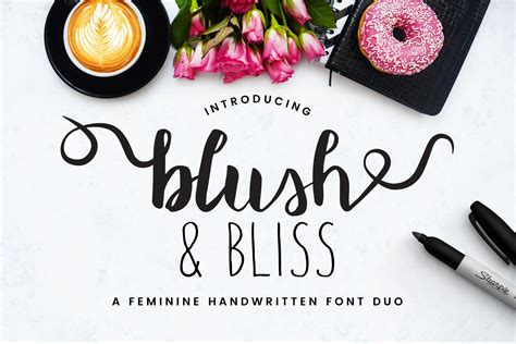 Blush And Bliss A Font Duo Script Fonts Creative Market