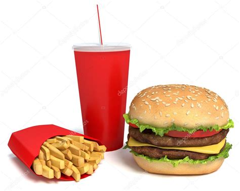 Burger Fries And Drink Stock Photo By ©wesabrams 85500358