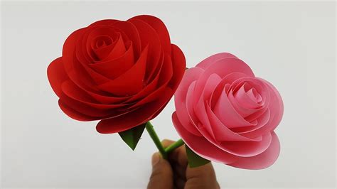 How To Make Roses On Paper Diy Paper Flowers How To Make Paper Rose