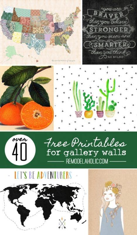 Remodelaholic 40 Free Art Printables For Gallery Walls