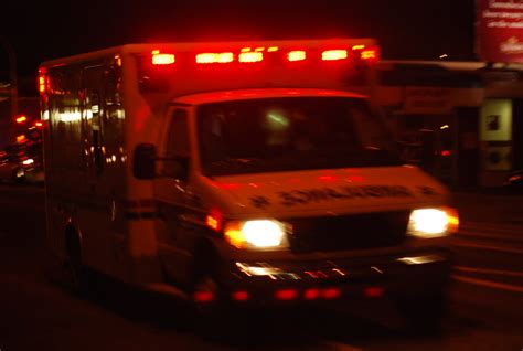 Ambulance At Night An Edmonton Ambulance Pulls Away From T Flickr