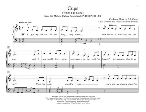 Cups When Im Gone Sheet Music Direct