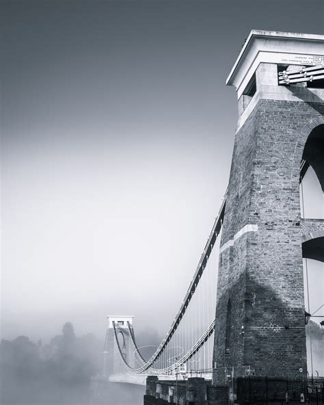 Foggy Bridge Black And White Sam Baly